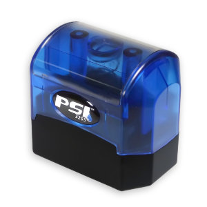 PSI 3255 (32x55 мм), синяя автоматическая оснастка для красконаполненных штампов, размер оттиска 32х55 мм